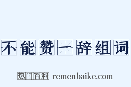 不能赞一辞组词是什么意思的图片